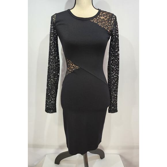 BCBG Jorden Lace-Contrast Body-Con Dress - Picture 1 of 9
